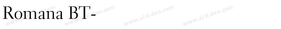 Romana BT字体转换